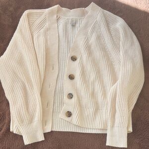 a new day Women's Cream Button-Up Cardigan